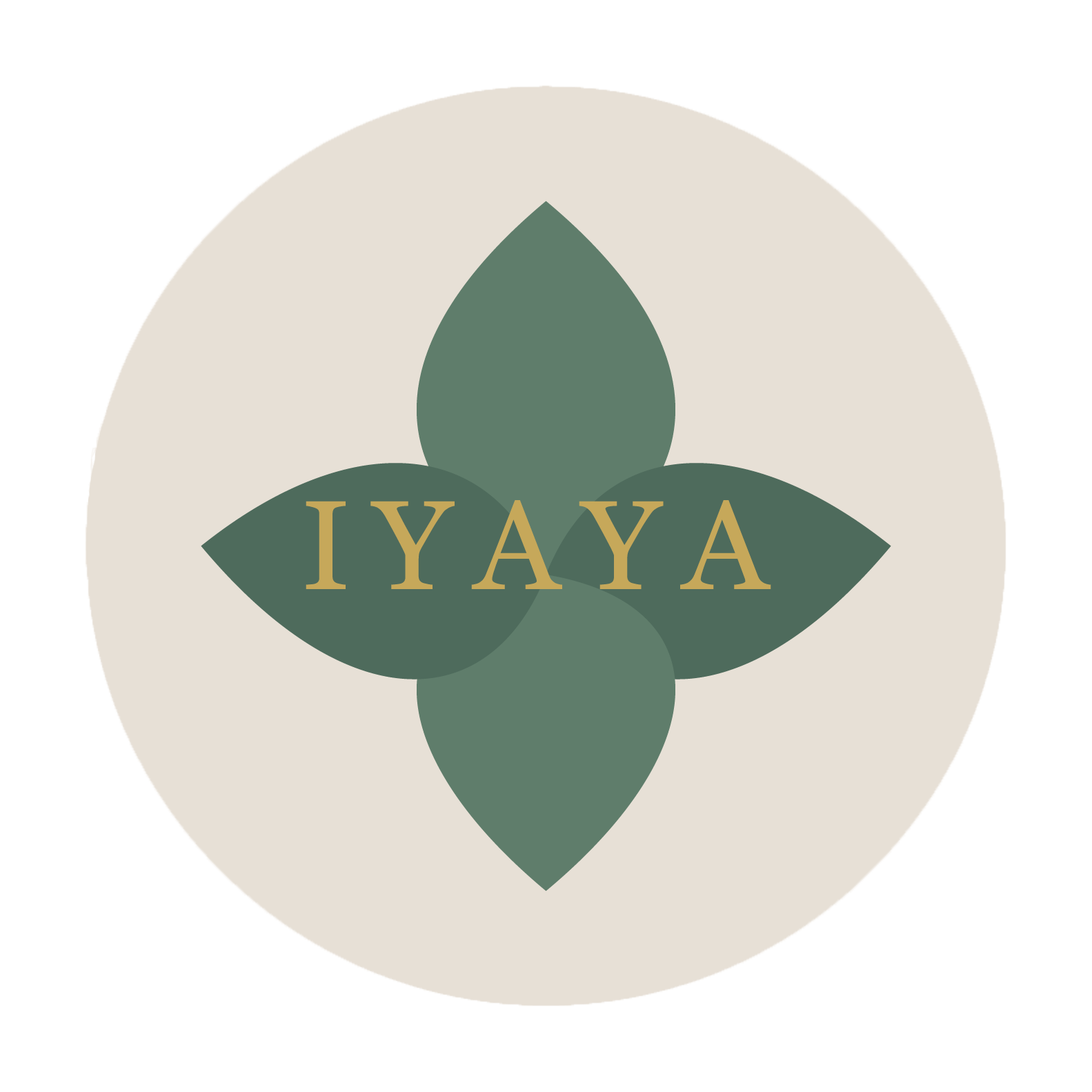 IYAYA LOGO BLoem met gouden tekst